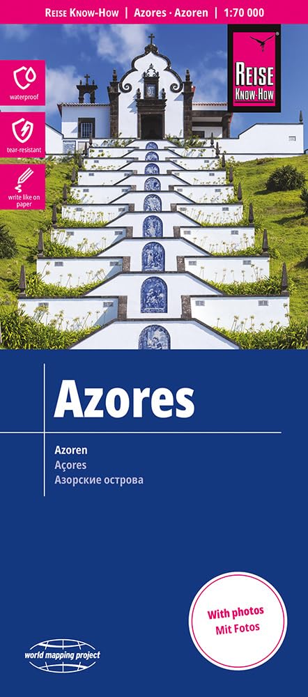 Reise Know-How Landkarte Azoren / Azores (1:70.000): reiß- und wasserfest (world mapping project) Leisure, Home & Garden