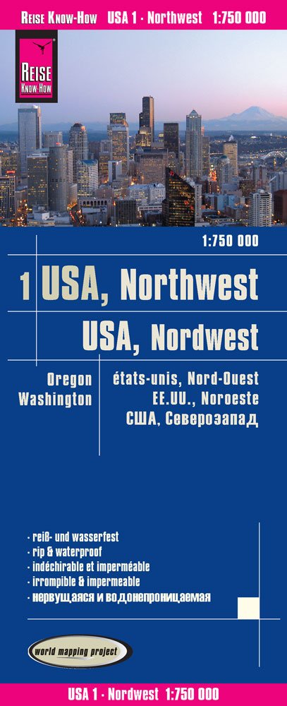 Reise Know-How Landkarte USA 01, Nordwest (1:750.000) : Washington und Oregon: world mapping project Leisure, Home & Garden