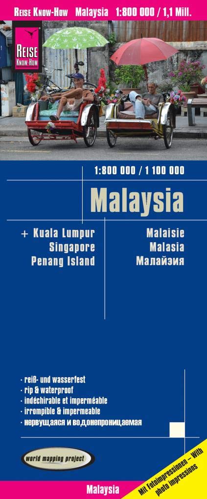 Reise Know-How Landkarte Malaysia (West 1:800.000 / Ost 1:1.100.000): world mapping project, reiß- und wasserfest Leisure, Home & Garden