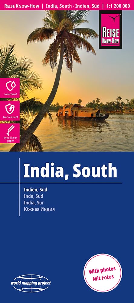 Reise Know-How Landkarte Indien, Süd / India, South (1:1.200.000) Leisure, Home & Garden