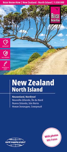 Reise Know-How Landkarte Neuseeland, Nordinsel | New Zealand, North Island (1:550.000) Leisure, Home & Garden
