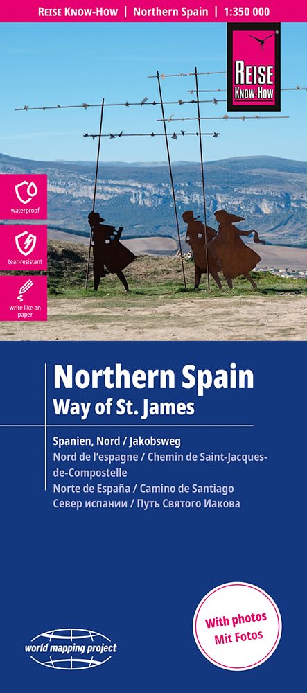 Reise Know-How Landkarte Spanien Nord mit Jakobsweg | Northern Spain and Way of St. James (1:350.000) Leisure, Home & Garden