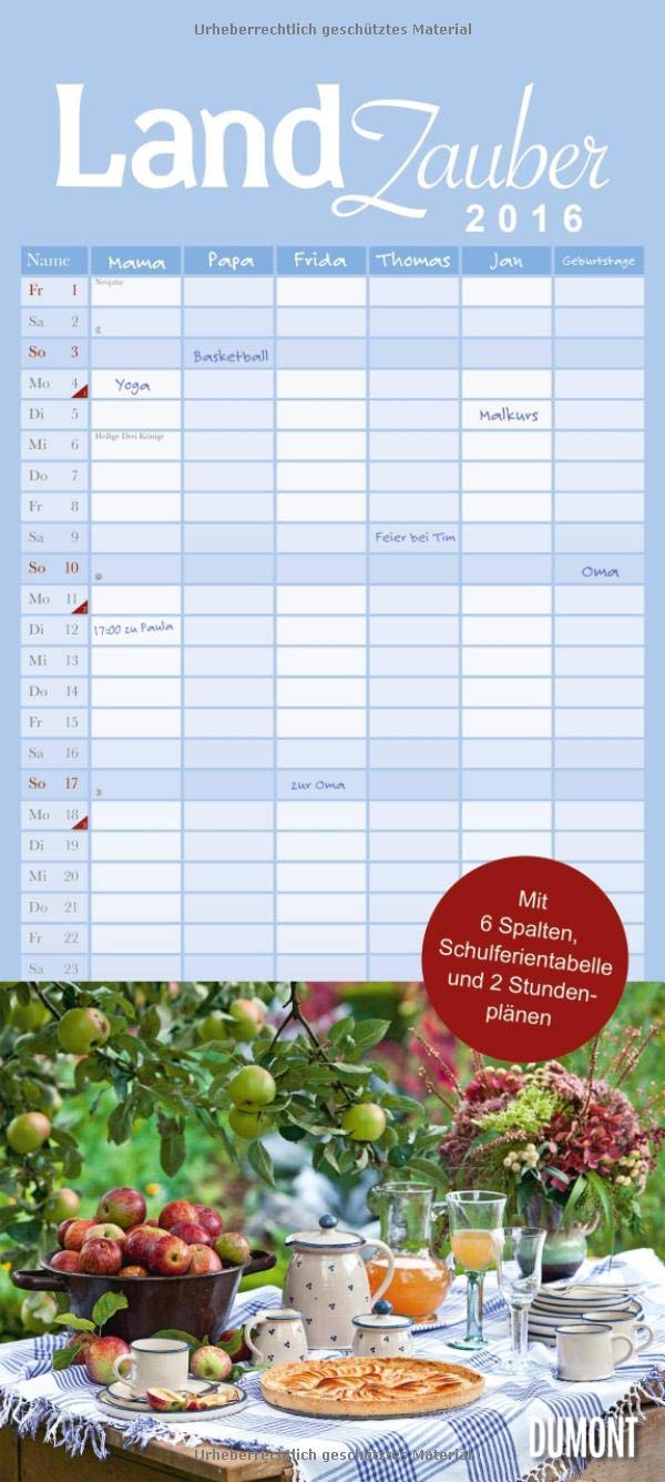 Landzauber Familienkalender 2016 book