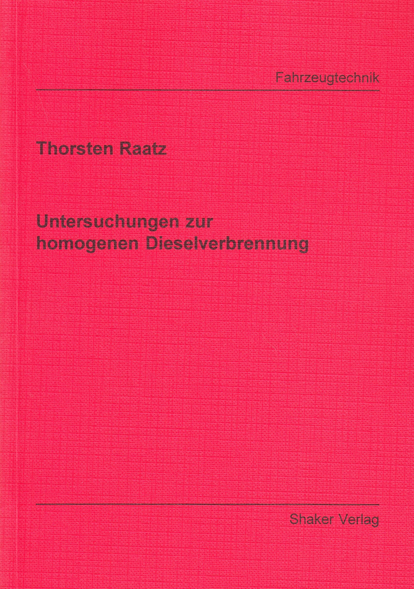 Untersuchungen zur homogenen Dieselverbrennung book