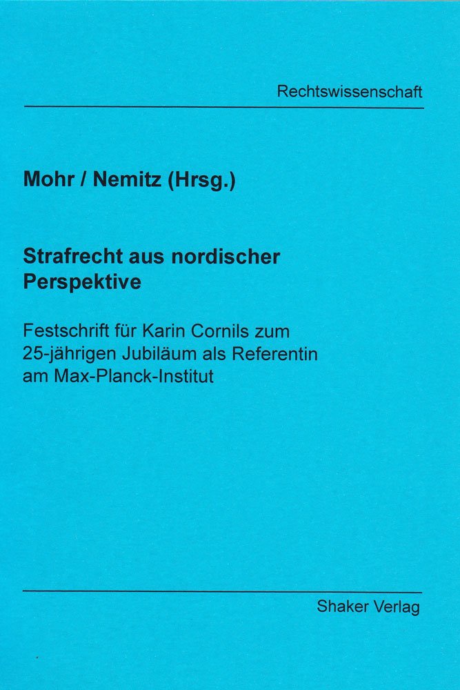 Festschrift für Karin Cornils zum 25-jährigen Jubiläum als Referentin am Max-Planck-Institut book