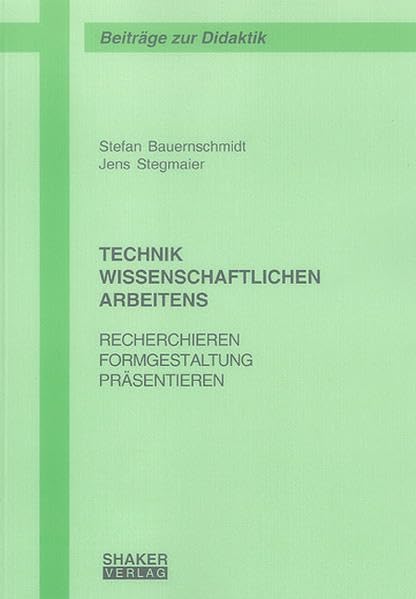 Product Image: TECHNIK WISSENSCHAFTLICHEN ARBEITENS