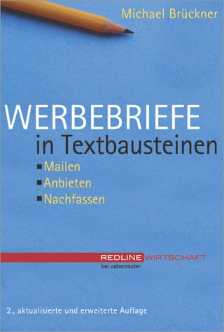 Product Image: Werbebriefe in Textbausteinen. Mailen, Anbieten, Nachfassen
