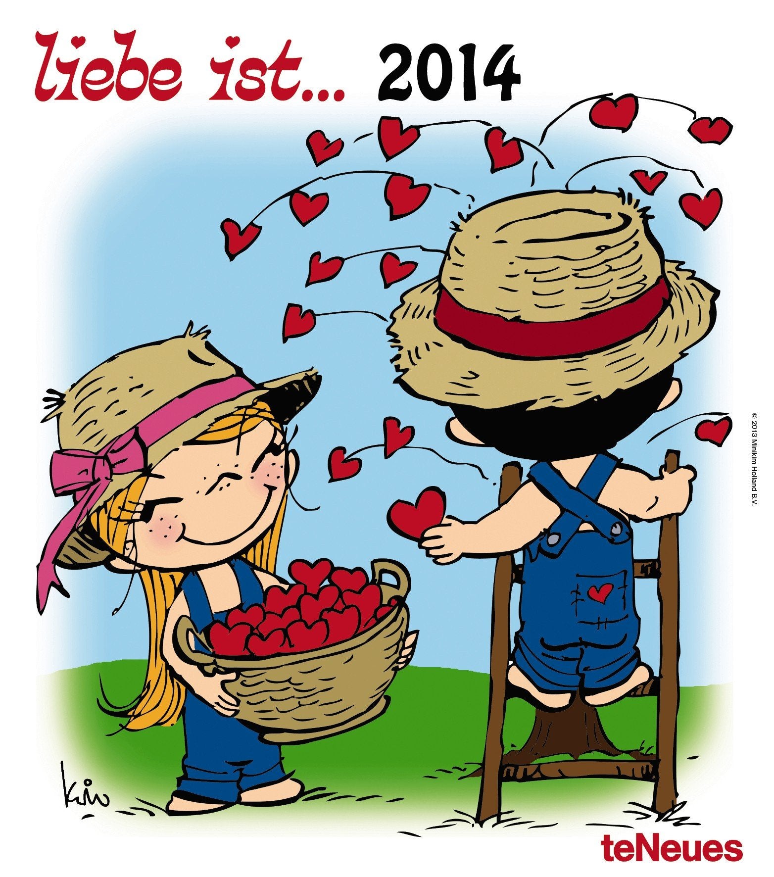 liebe ist... 2014: Nutzkalendarium engl.-dtsch.-französ.-italien.-span.-niederländ. Manga