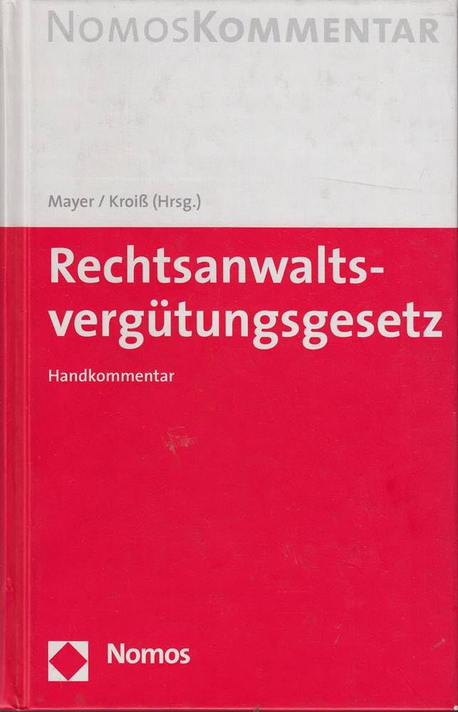 Rechtsanwaltsvergütungsgesetz: Handkommentar Books