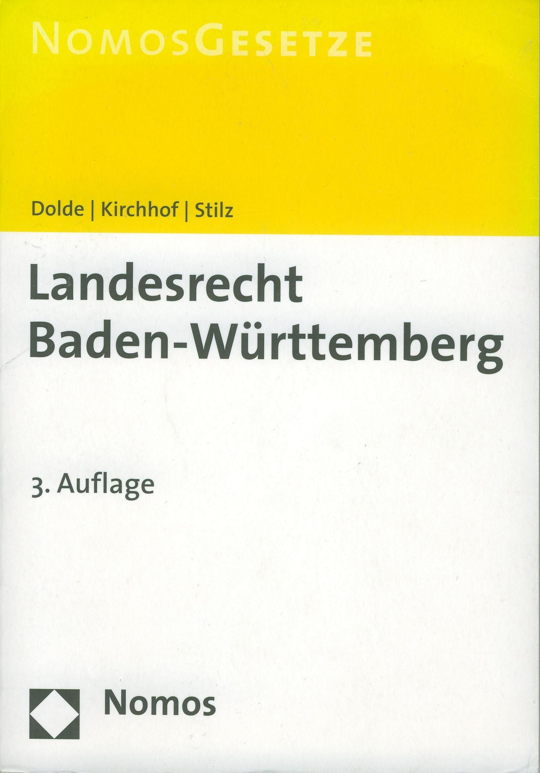 Landesrecht Baden-Württemberg: Textsammlung Law