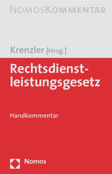 Rechtsdienstleistungsgesetz: Handkommentar Law