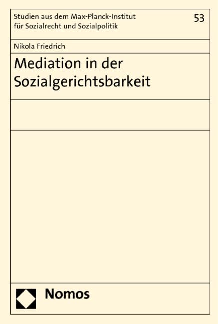 Mediation in der Sozialgerichtsbarkeit book