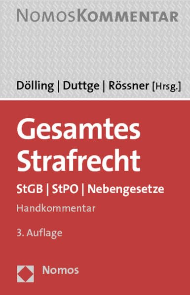 Gesamtes Strafrecht: StGB | StPO | Nebengesetze Law