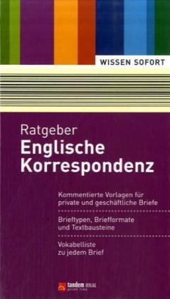 Ratgeber Englische Korrespondenz Books