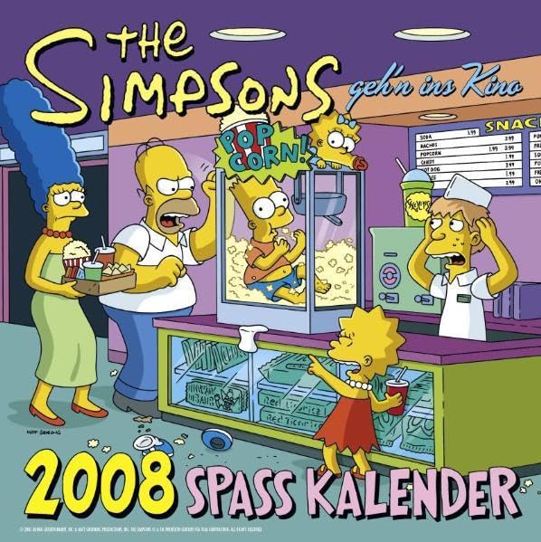 Simpsons Wandkalender 2008: Spaß Kalender Manga