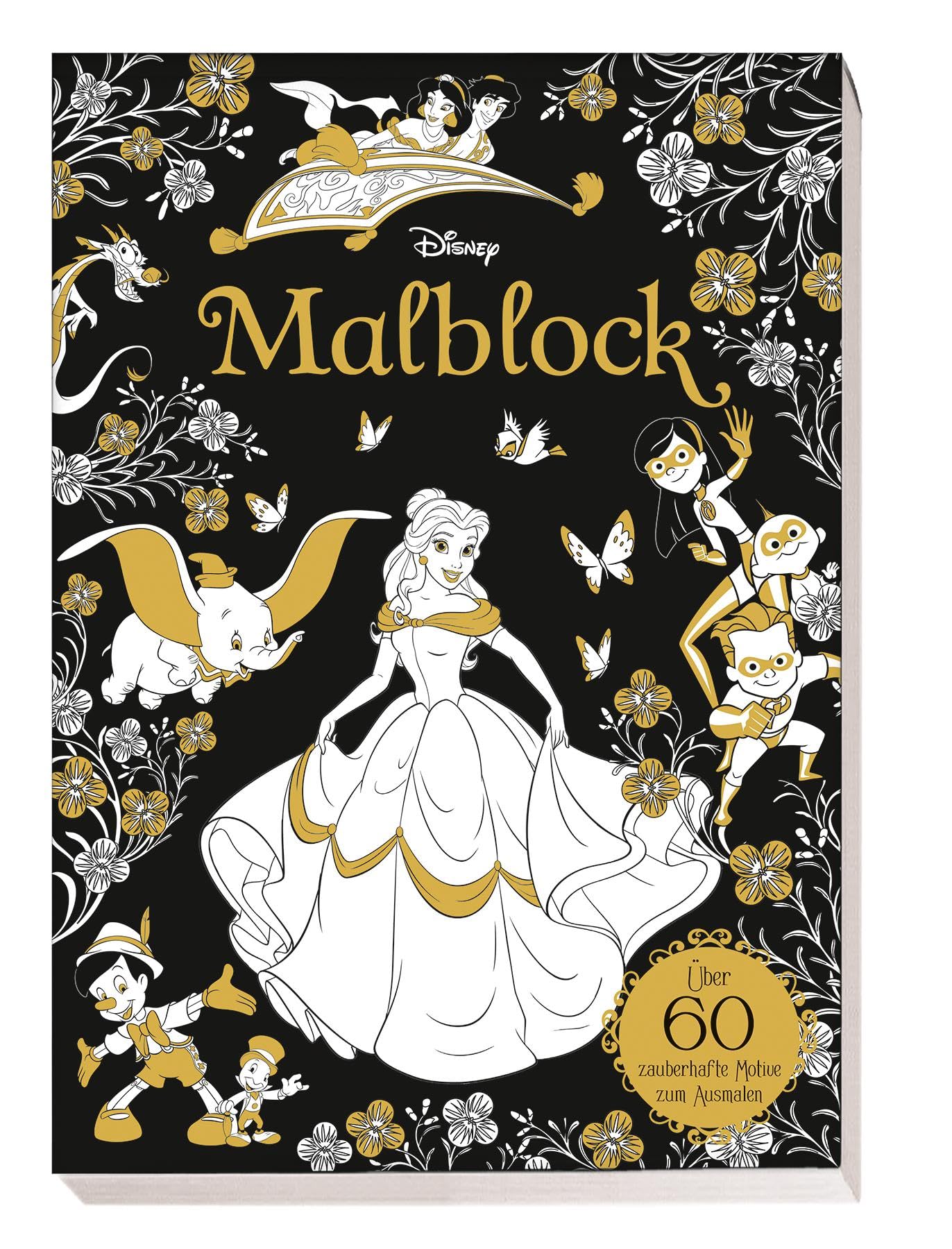 Disney: Malblock: Über 60 zauberhafte Motive zum Ausmalen Hobbies & Crafts