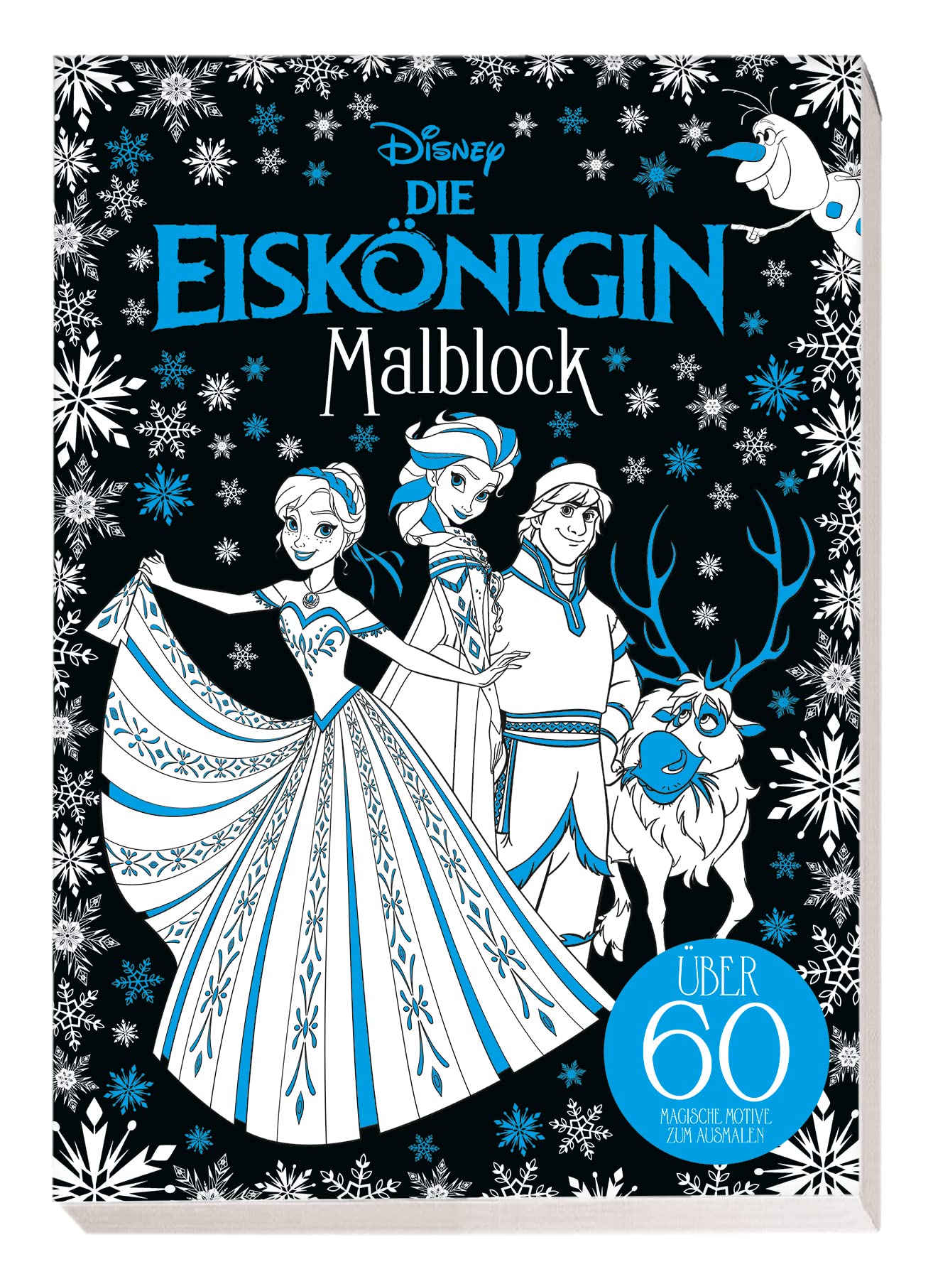 Disney Die Eiskönigin: Malblock: über 60 magische Motive zum Ausmalen: Block mit Goldfolienprägung Non-fiction