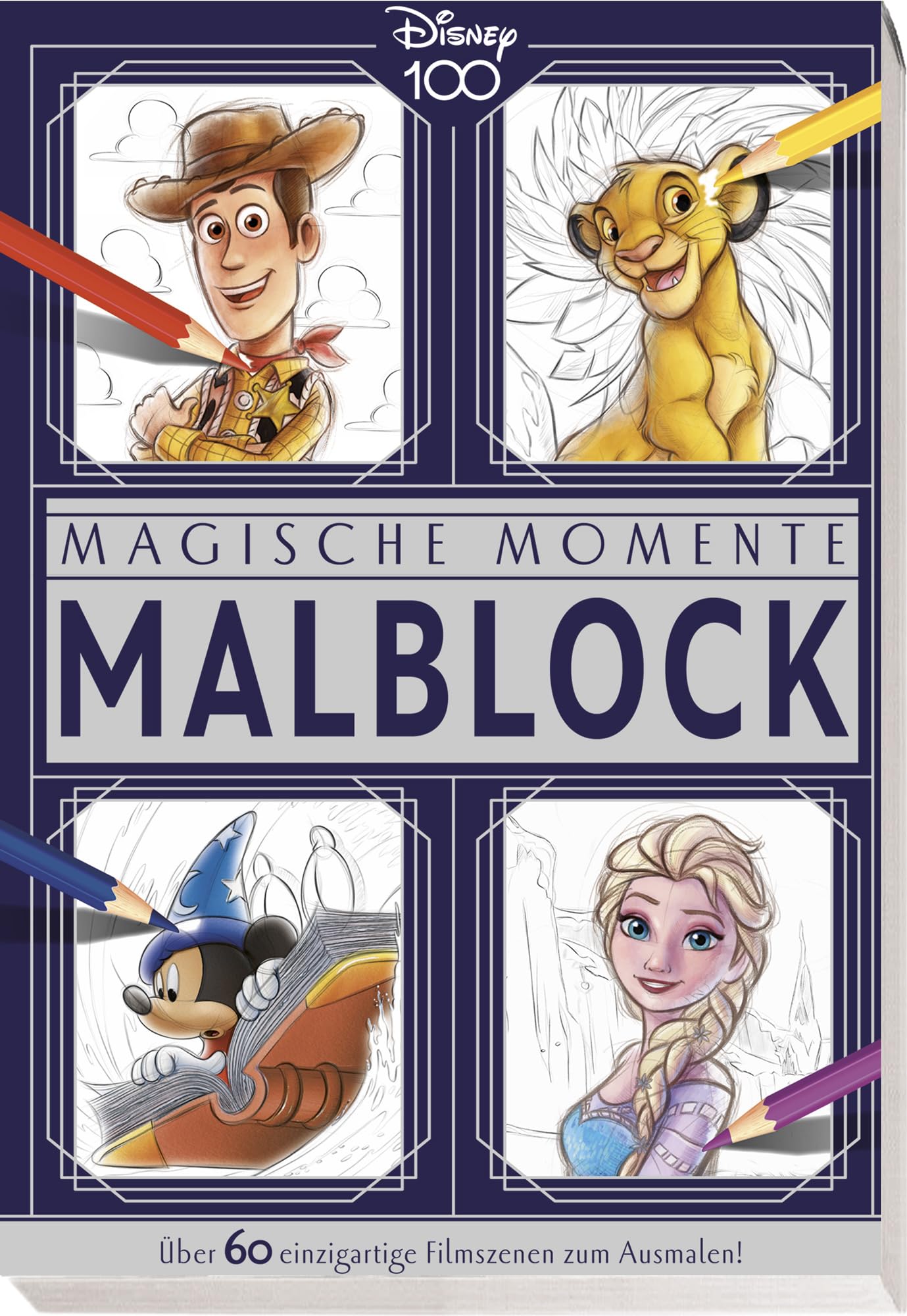 Disney 100: Magische Filme Malblock: über 60 einzigartige Filmszenen zum Ausmalen! Hobbies & Crafts