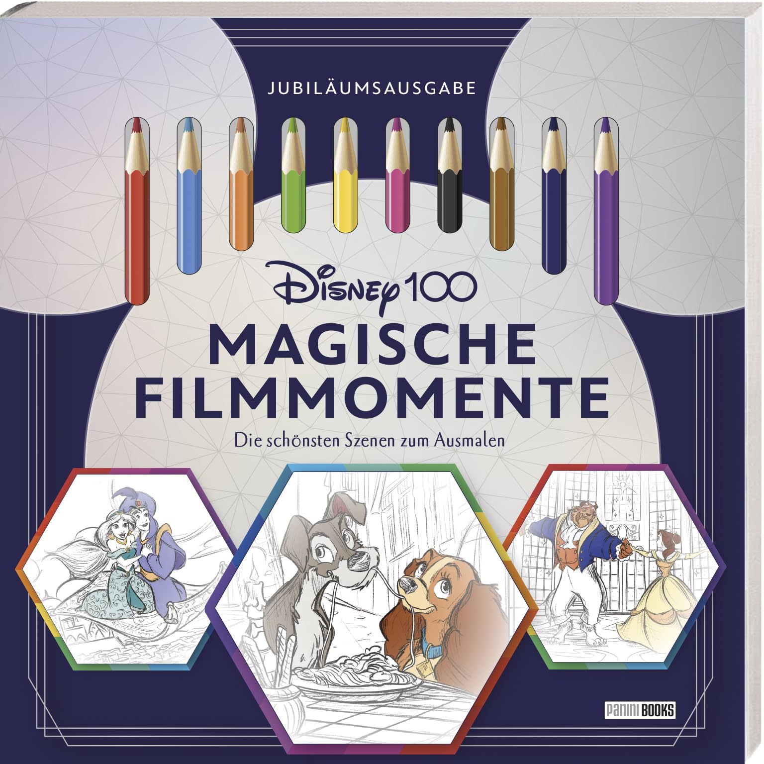 Disney 100: Magische Filmmomente - Die schönsten Szenen zum Ausmalen: Klappset mit Malblock und 10 Buntstiften Tiptoi & Games
