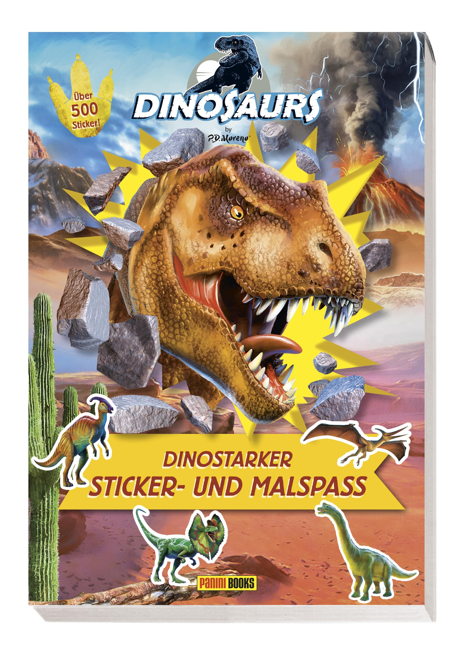 Dinosaurs by P.D. Moreno: Dinostarker Sticker- und Malspaß: Sticker- und Malblock Tiptoi & Games