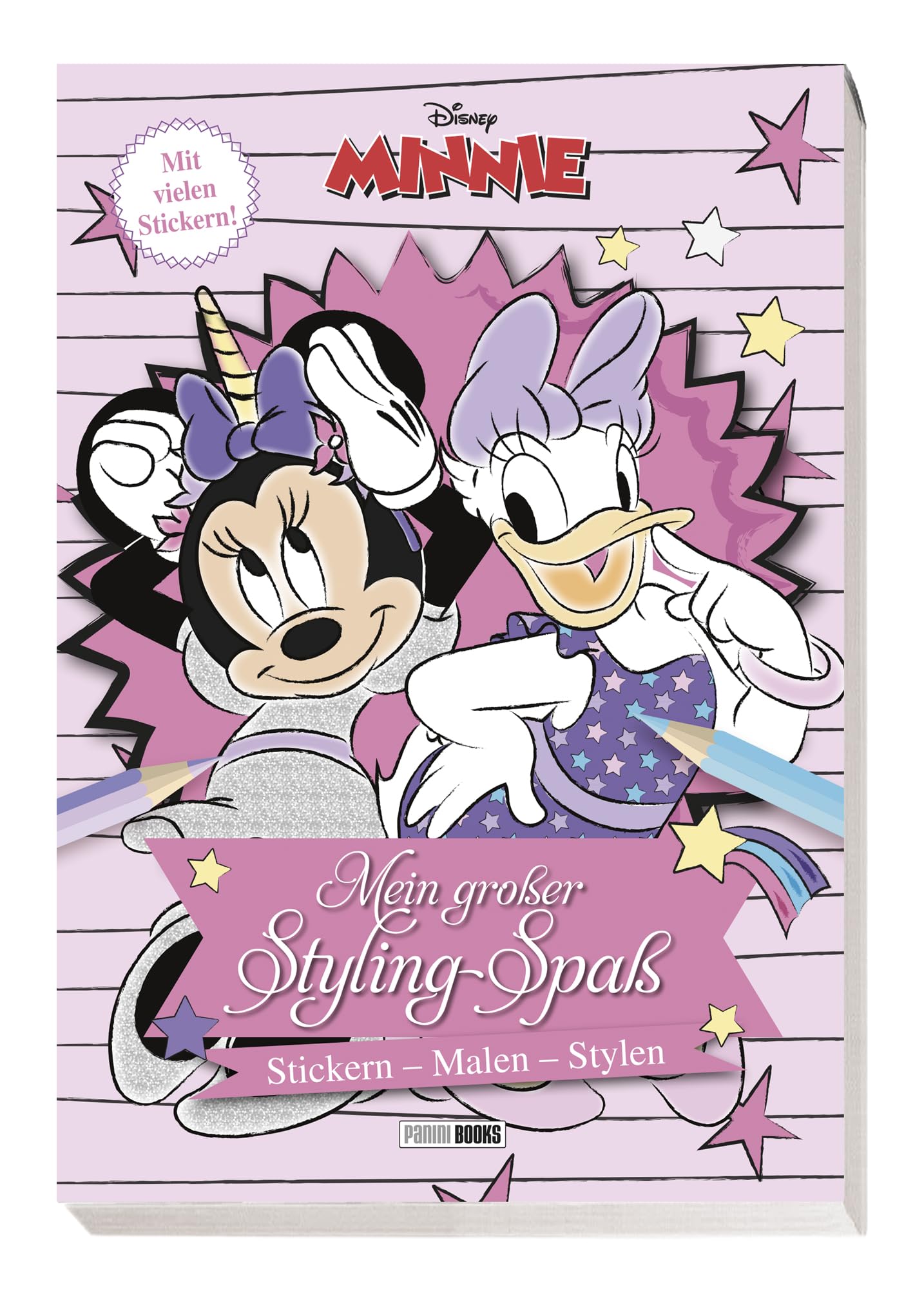 Disney Minnie: Mein großer Styling-Spaß: Stickern, Malen, Stylen: Block mit 32 Stickerseiten Non-fiction