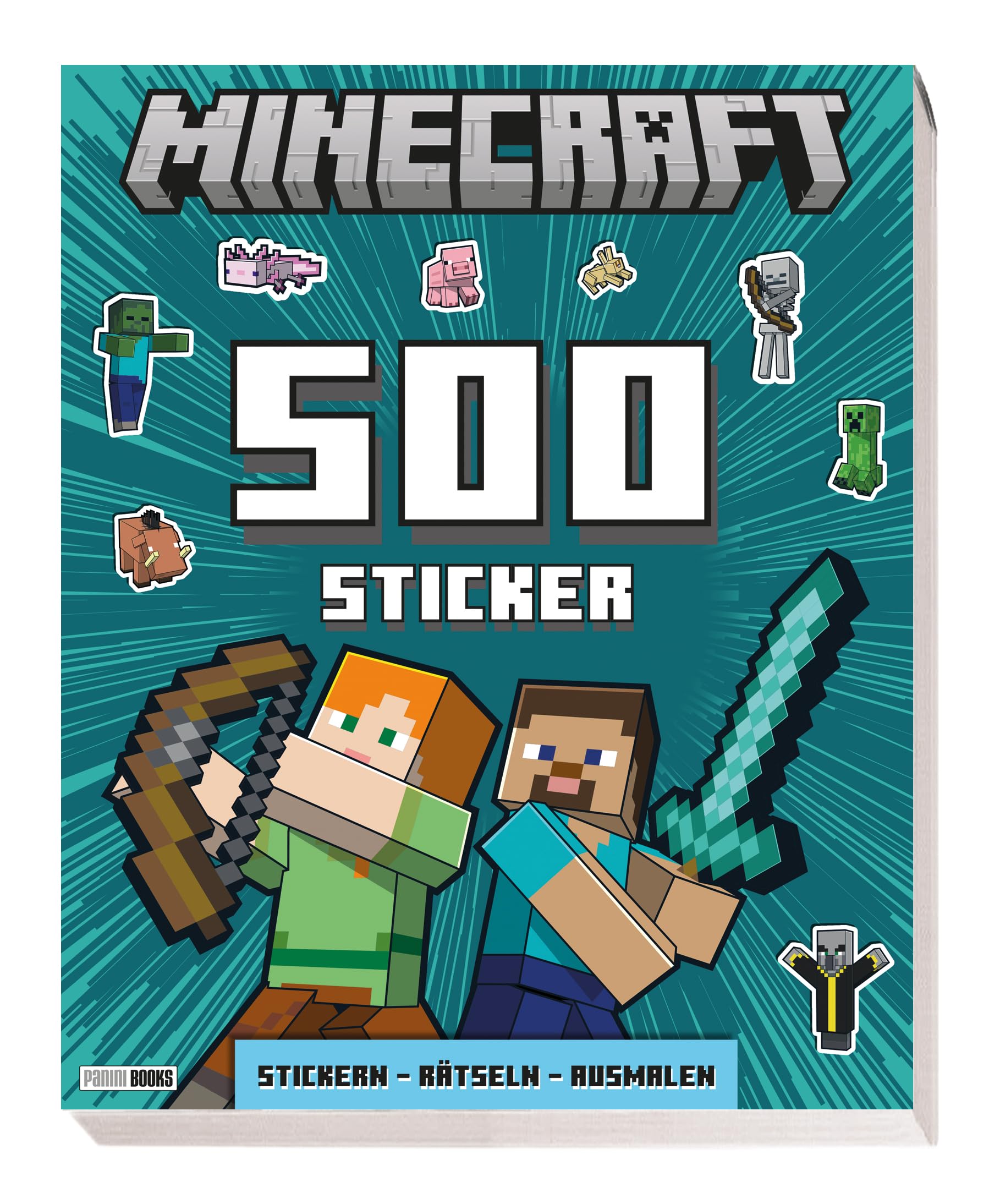 Minecraft: 500 Sticker- Stickern - Rätseln - Ausmalen Non-fiction