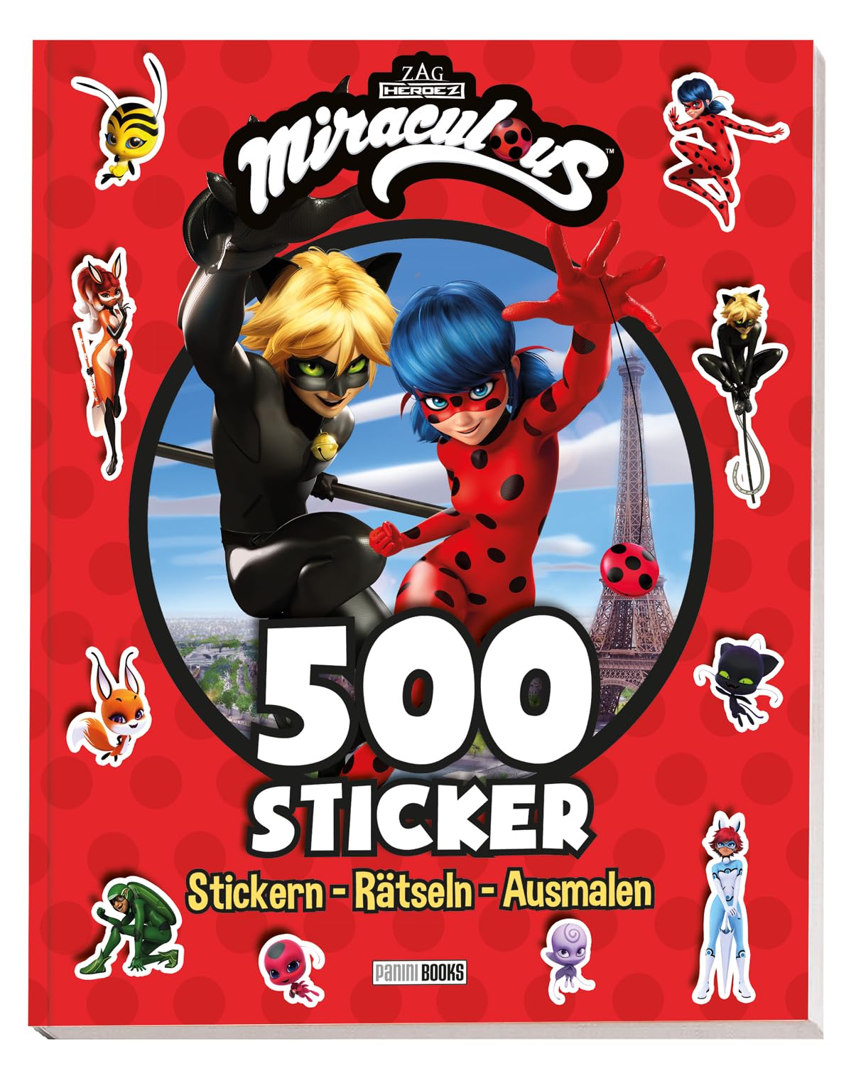 Miraculous: 500 Sticker - Stickern - Rätseln - Ausmalen: Activitybuch mit 500 Stickern Non-fiction