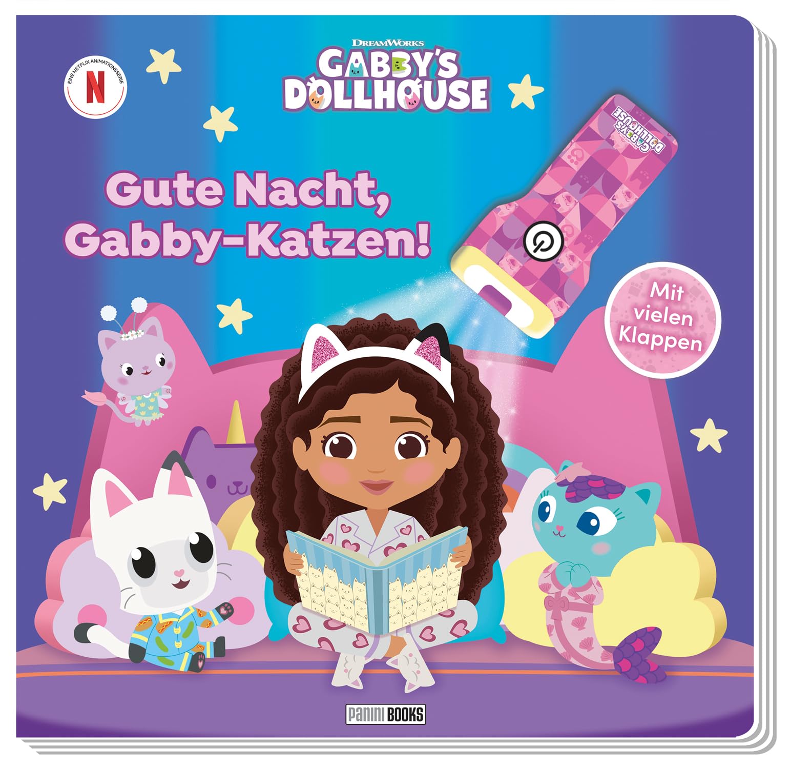 Gabby's Dollhouse: Gute Nacht, Gabby-Katzen!: Pappbilderbuch mit Klappen und mit Taschenlampe Non-fiction