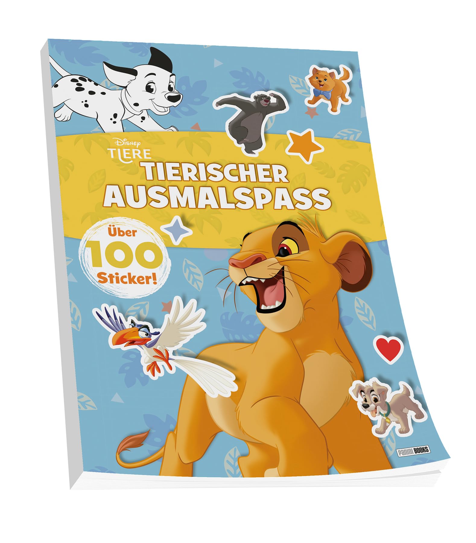 Disney Tiere: Tierischer Ausmalspaß: Malblock (vierfarbig) mit über 100 Stickern Non-fiction
