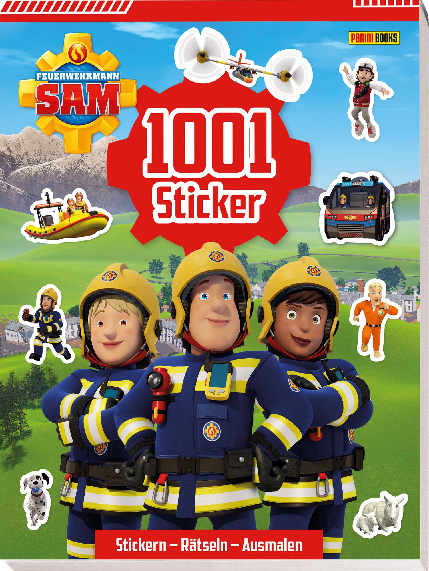 Feuerwehrmann Sam: 1001 Sticker: Stickern – Rätseln – Ausmalen: Activityblock mit 1001 Stickern Non-fiction