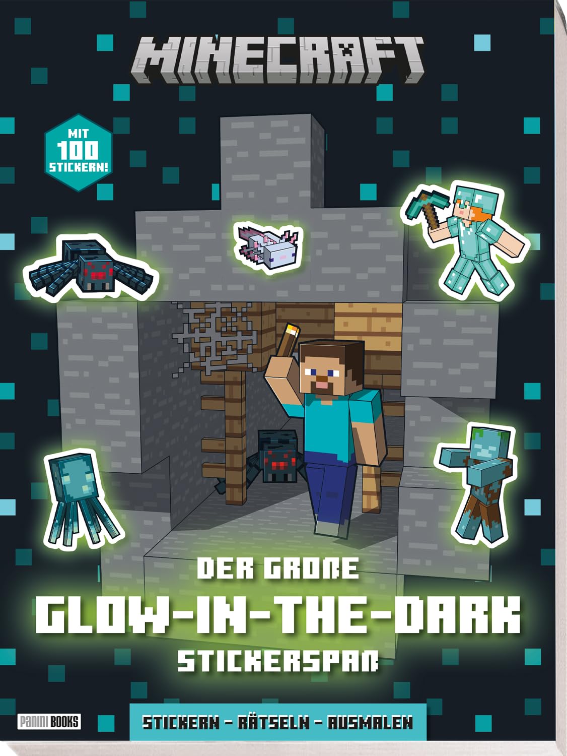 Minecraft: Der große Glow-in-the-Dark Stickerspaß: Stickern - Rätseln - Ausmalen Non-fiction