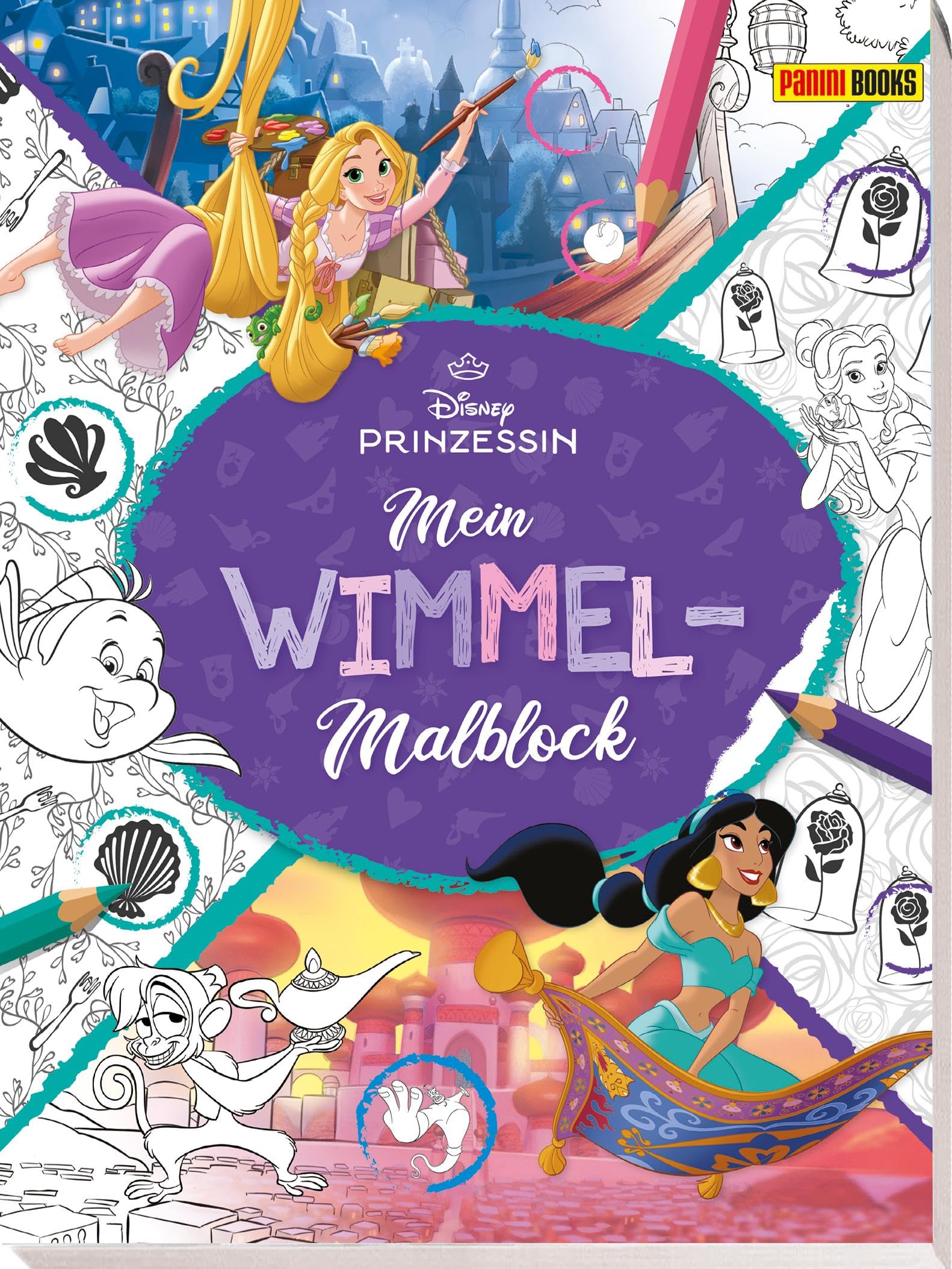 Disney Prinzessin: Mein Wimmel-Malblock book