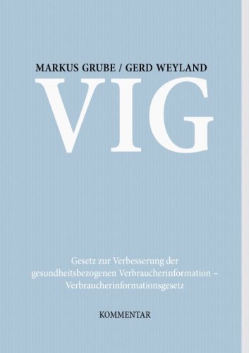 Gesetz zur Verbesserung der gesundheitsbezogenen Verbraucherinformation - Verbraucherinformationsgesetz (VIG) Law
