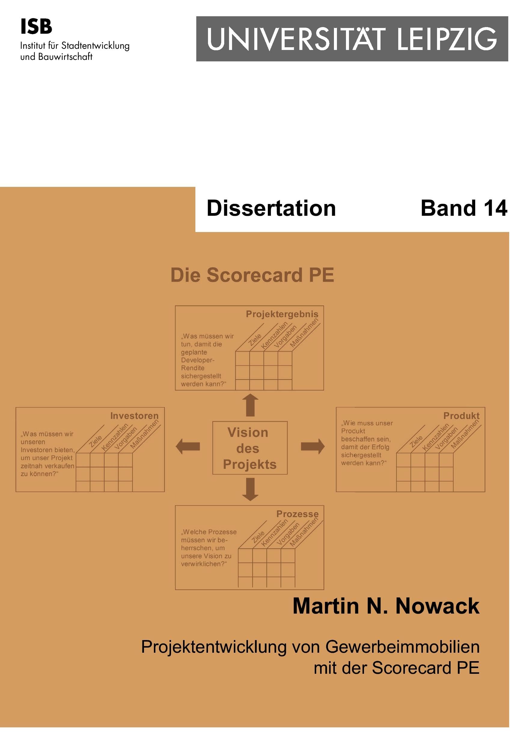 Projektentwicklung von Gewerbeimmobilien mit der Scorecard PE Business, Finance & Career