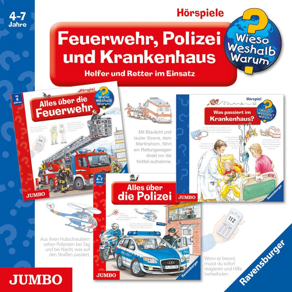 Feuerwehr, Polizei und Krankenhaus - Helfer und Retter im Einsatz: Wieso? Weshalb? Warum? Non-fiction
