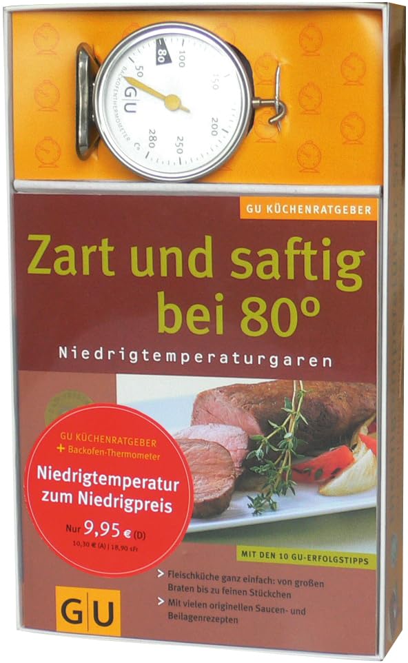 Niedrigtemperaturgar-Set: GU Küchenratgeber + Thermometer (GU BuchPlus) Leisure, Home & Garden