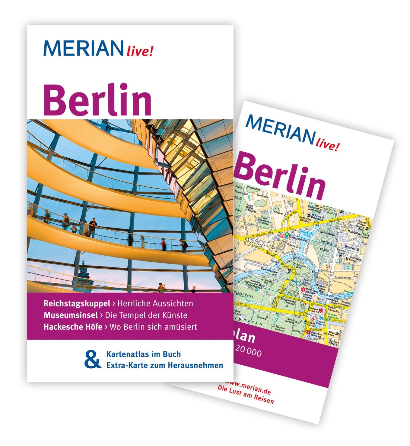 MERIAN live! Reiseführer Berlin: Mit Kartenatlas im Buch und Extra-Karte zum Herausnehmen Leisure, Home & Garden