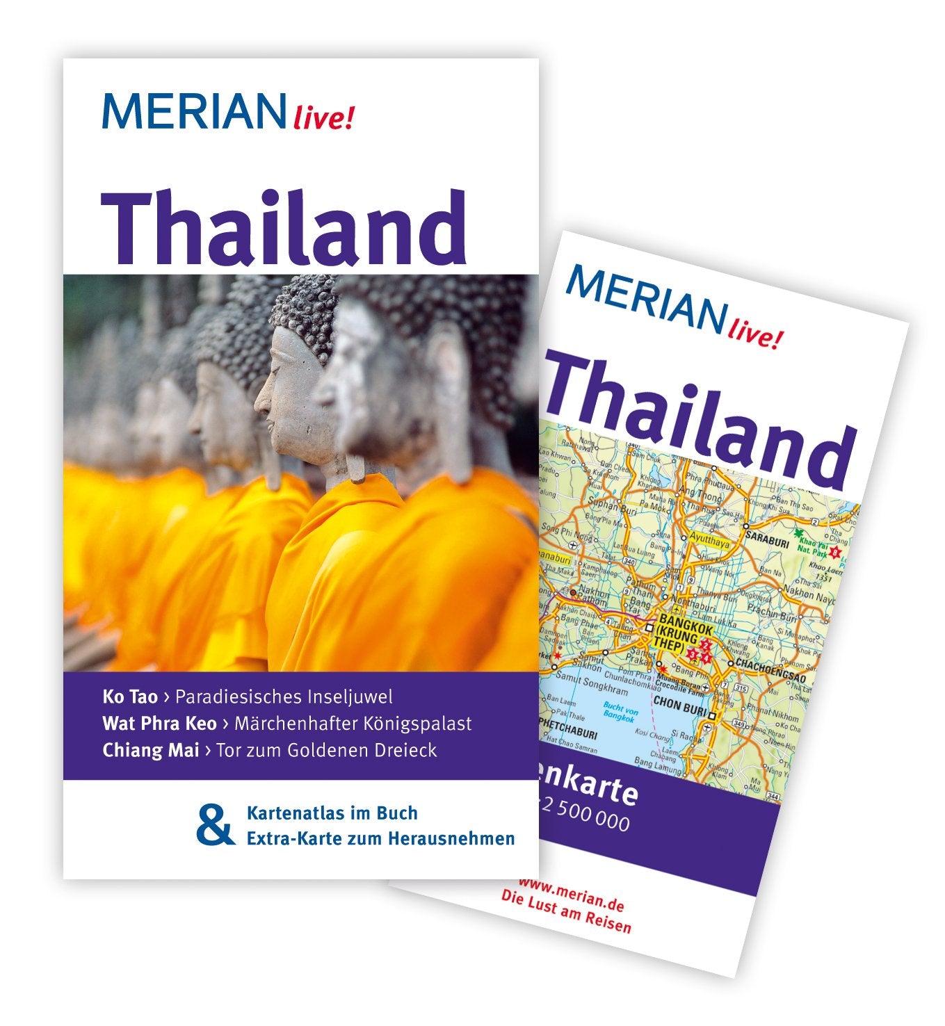 MERIAN live! Reiseführer Thailand: Mit Kartenatlas im Buch und Extra-Karte zum Herausnehmen Leisure, Home & Garden