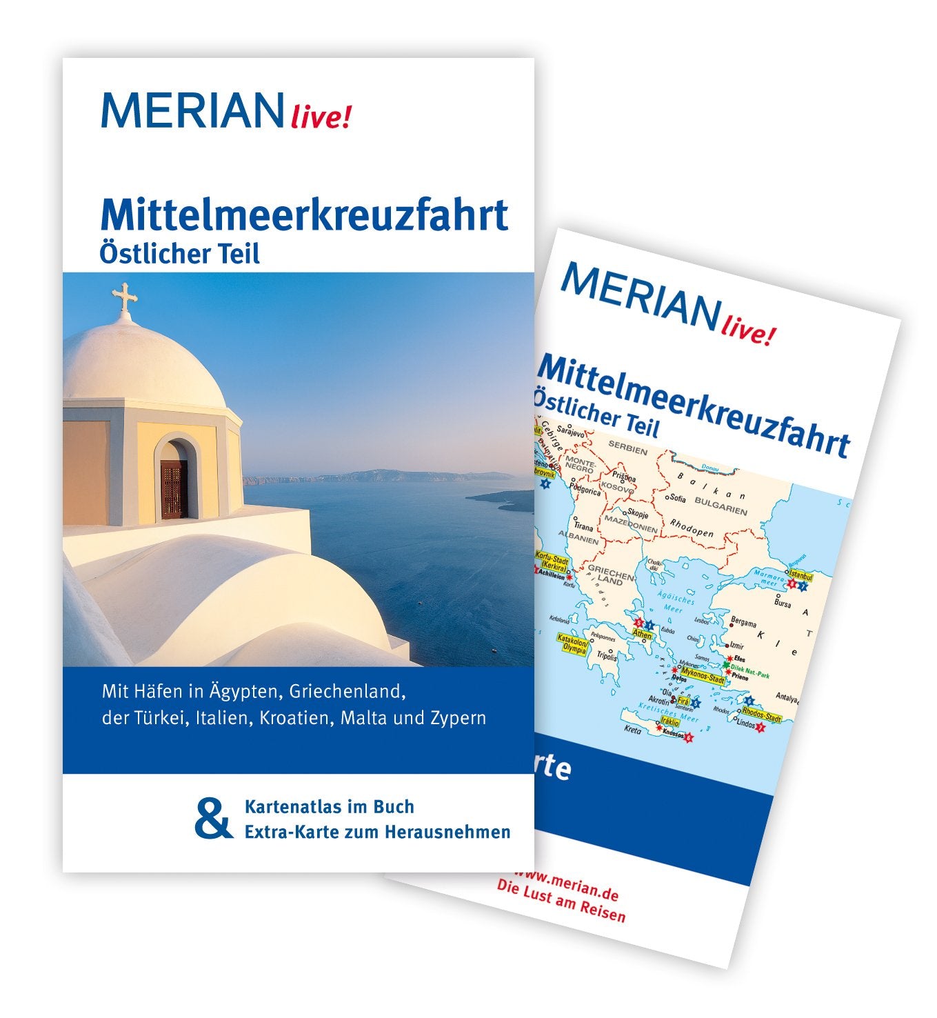 MERIAN live! Reiseführer Mittelmeerkreuzfahrt Östlicher Teil: MERIAN live! - Mit Kartenatlas im Buch und Extra-Karte zum Herausnehmen Leisure, Home & Garden