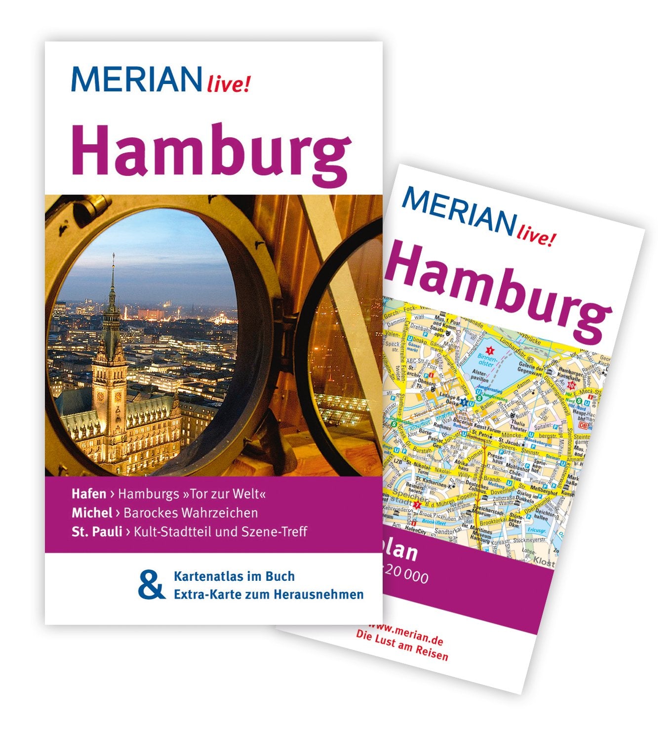 MERIAN live! Reiseführer Hamburg: MERIAN live! - Mit Kartenatlas im Buch und Extra-Karte zum Herausnehmen Travel