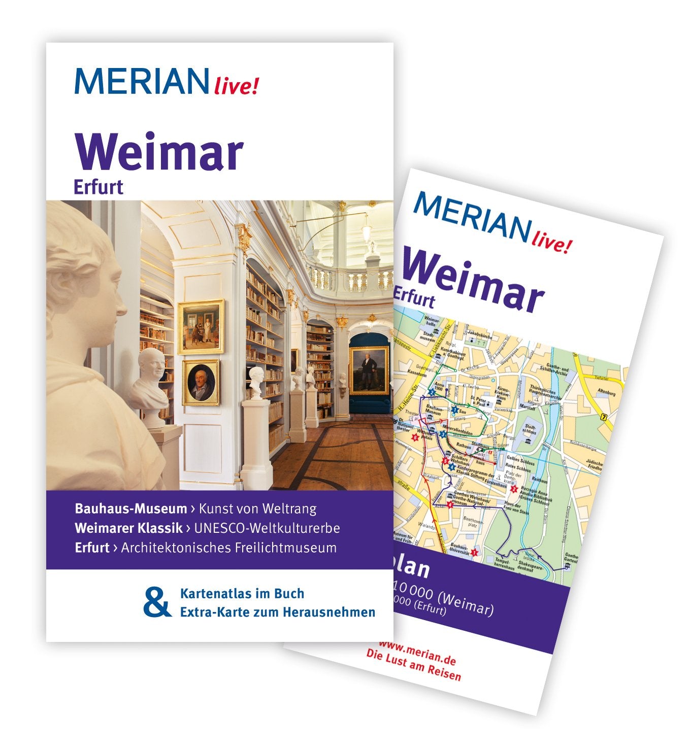MERIAN live! Reiseführer Weimar Erfurt: MERIAN live! - Mit Kartenatlas im Buch und Extra-Karte zum Herausnehmen Leisure, Home & Garden