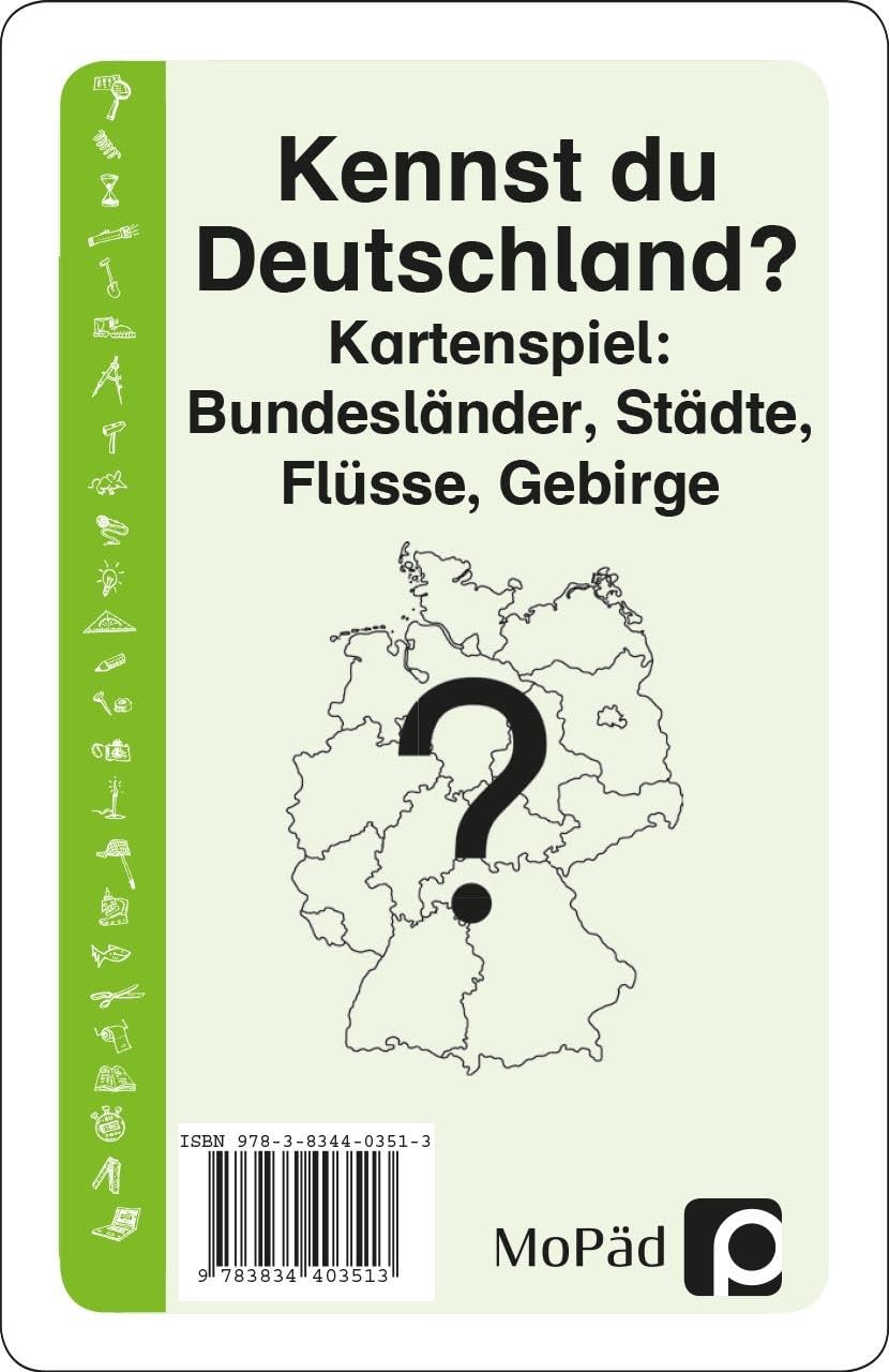 Kennst du Deutschland?: Kartenspiel: Bundesländer, Städte, Flüsse, Gebirge. 3./4. Klasse: Bundesländer, Städte, Flüsse, Gebirge (3. und 4. Klasse) book