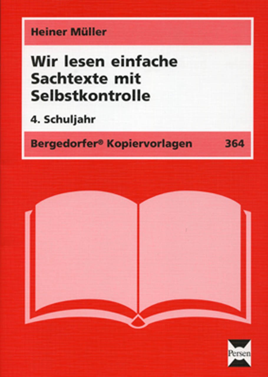 Wir lesen einfache Sachtexte - 4. Klasse: Mit Selbstkontrolle Learning & Reference