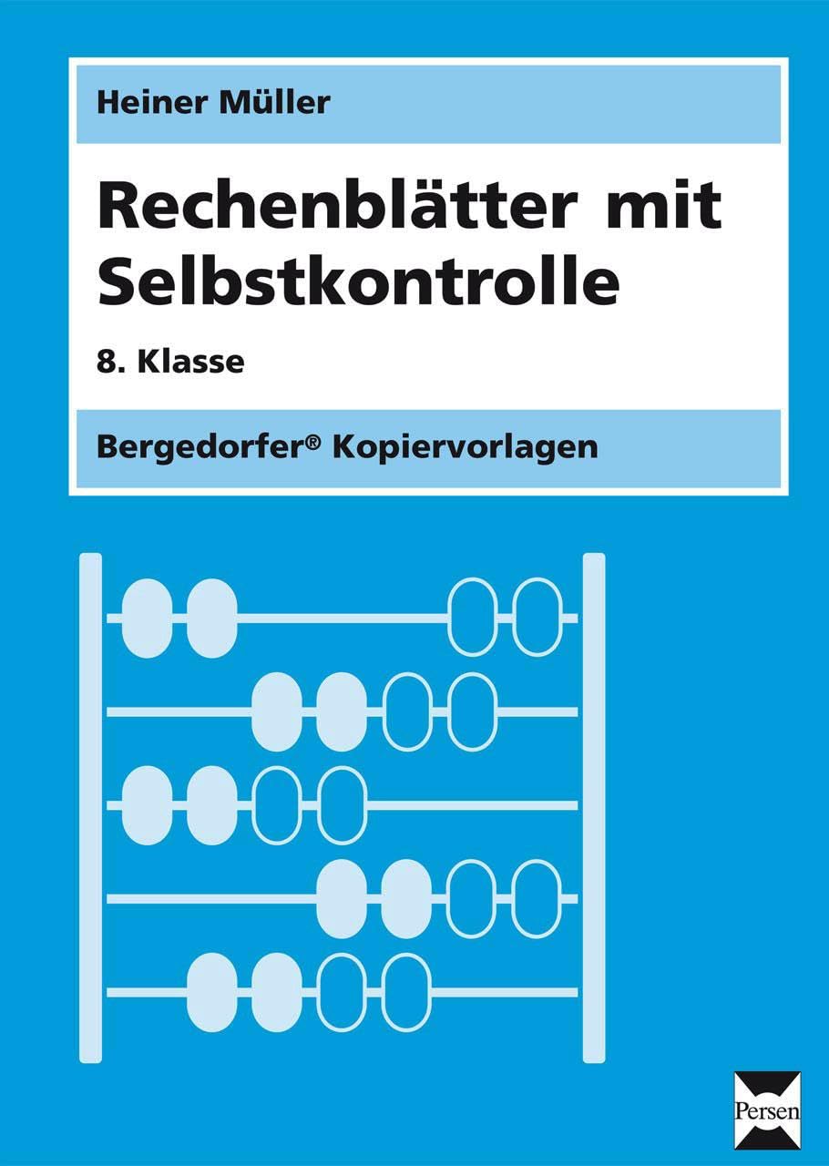 Rechenblätter mit Selbstkontrolle - 8. Klasse Education & Training