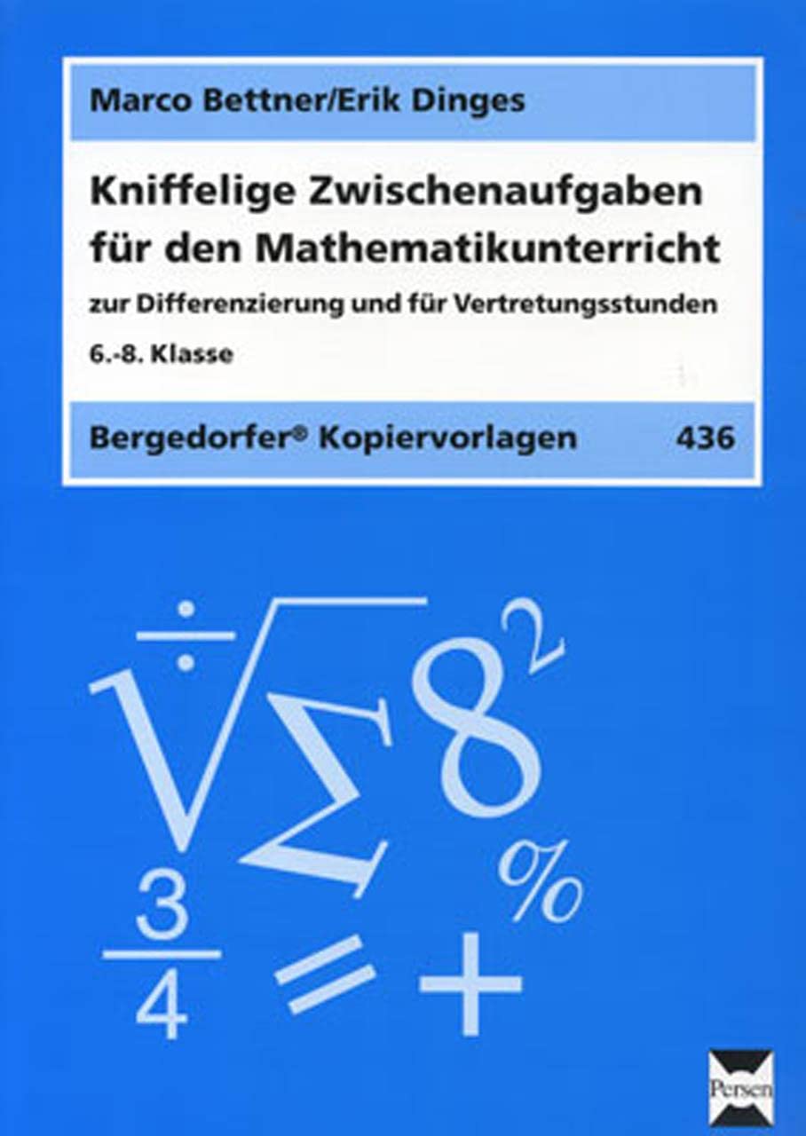 Kniffelige Zwischenaufgaben für Mathe Learning & Reference