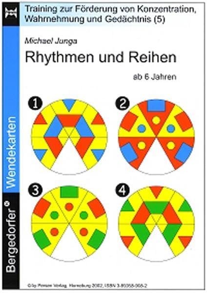 Rhytmen und Reihen ab 6 Jahren: Training zur Förderung von Konzentration, Wahrnehmung und Gedächtnis - 5 (Bergedorfer Wendekarten) Study Guides