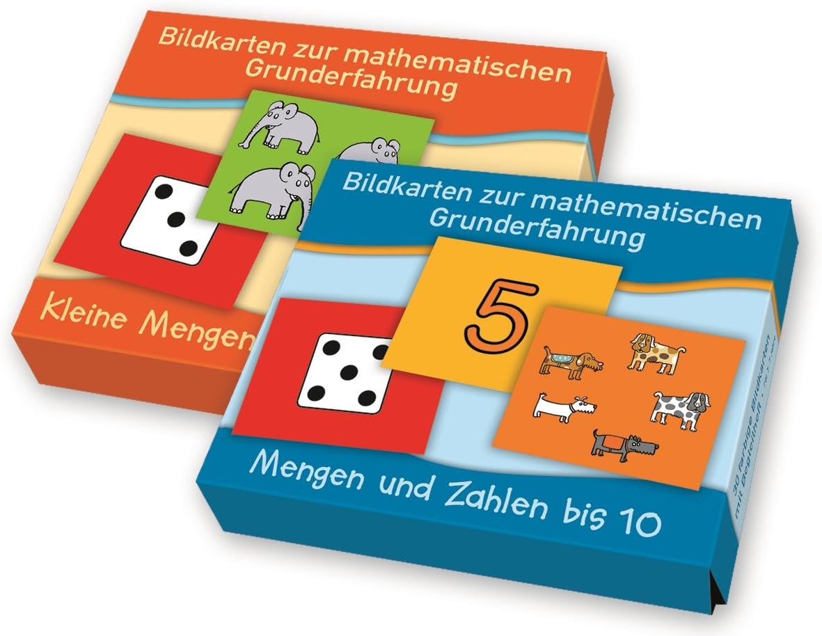 Paket: „Mengen": Bildkartensets „Kleine Mengen auf einen Blick" und „Mengen und Zahlen bis 10" (Bildkarten zur mathematischen Grunderfahrung) Mathematics