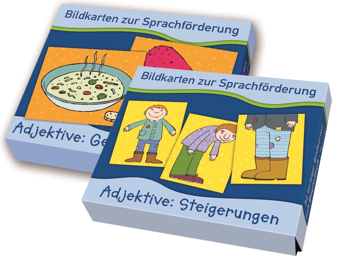 Paket: „Adjektive": Bildkartensets „Adjektive: Gegensatzpaare" und „Adjektive: Steigerungen": Bestehend aus "Adjektive: Gegensatzpaare" und "Adjektive: Steigerungen" (Bildkarten zur Sprachförderung) Social Sciences
