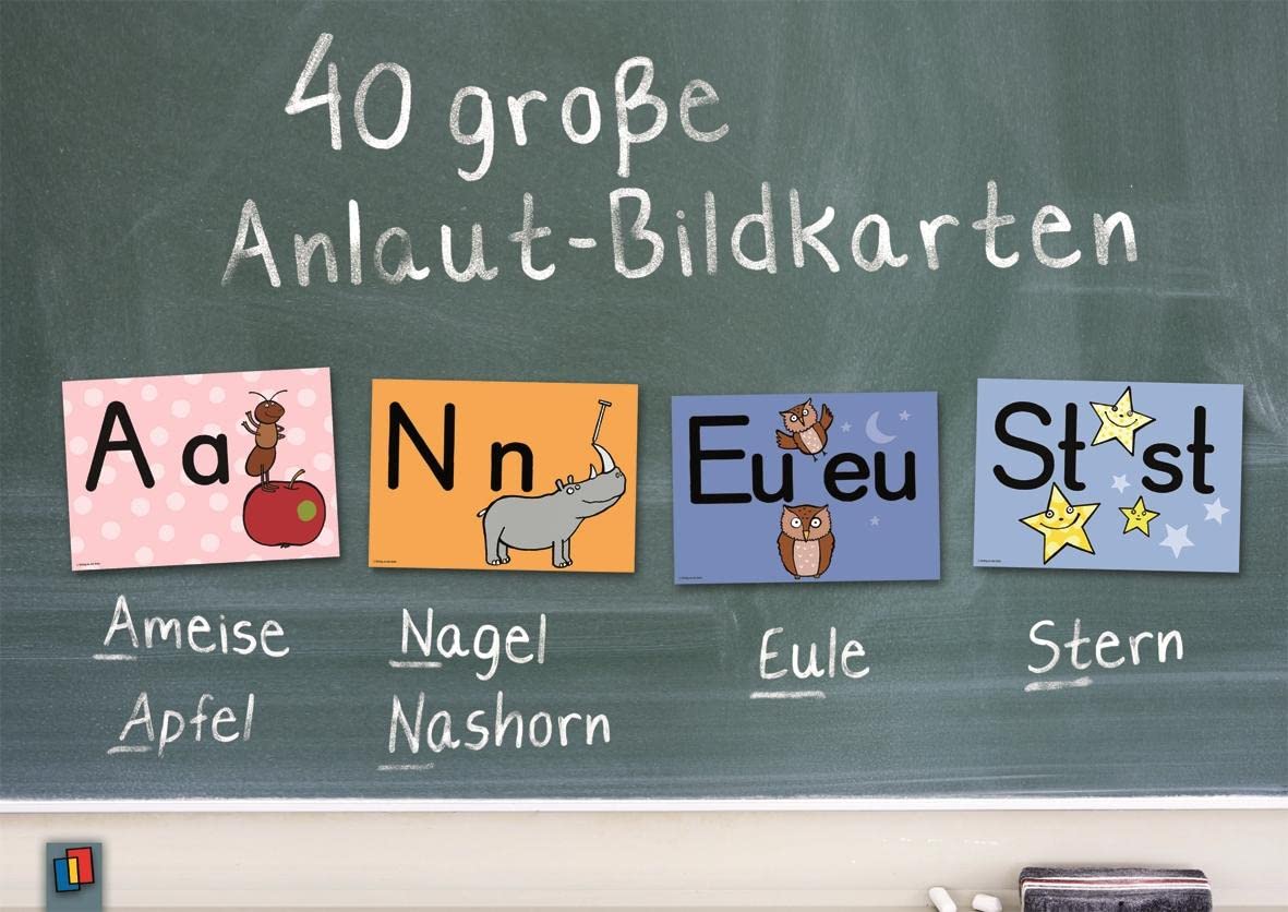 40 große Anlaut-Bildkarten: für Kita und Grundschule Education & Training