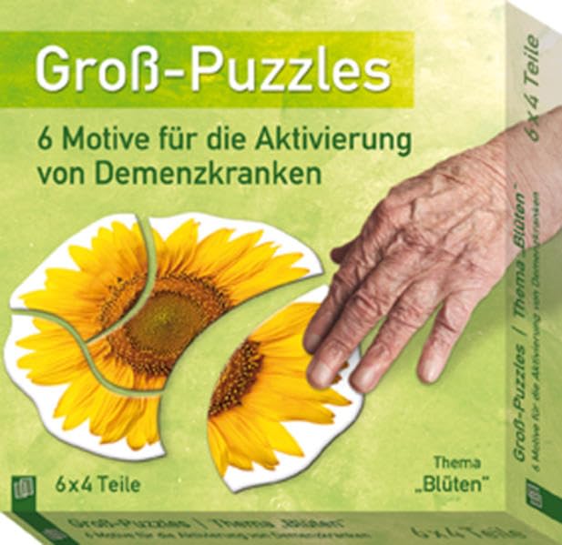 Groß-Puzzles: 6 Motive für die Aktivierung von Demenzkranken: Thema "Blüten" book